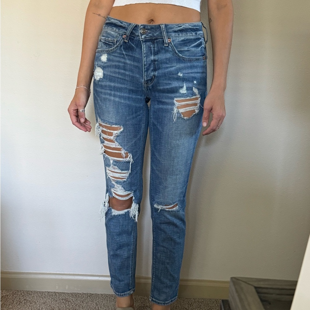 Classic Blue Skinny Jeans with Stretch Fit